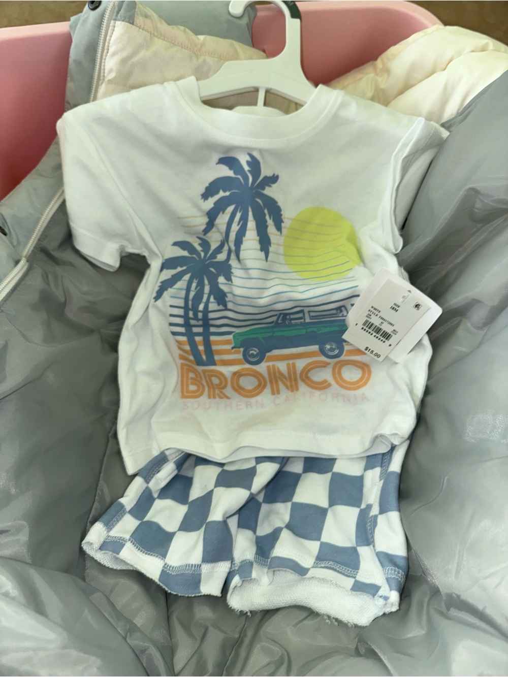 Ford White Infant Tee with Subtle Gray Logo